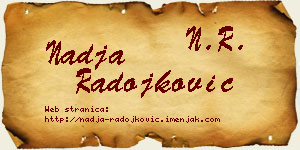 Nadja Radojković vizit kartica